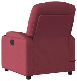 Poltrona de massagens reclinável tecido vermelho tinto