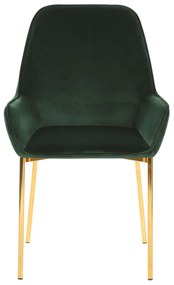 Conjunto de 2 cadeiras de jantar em veludo verde LOVERNA Beliani