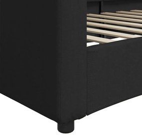 Sofá-cama 80x200 cm tecido preto