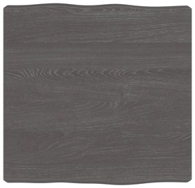 363994 vidaXL Tampo de mesa com bordas vivas carvalho tratado cinza-escuro
