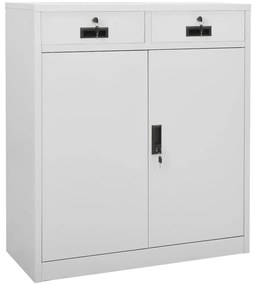 Armário de escritório 90x40x102 cm aço cinzento-claro