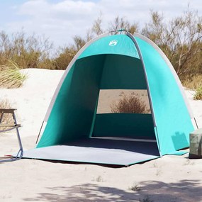 vidaXL Tenda de praia 3 Pessoas impermeável verde mar