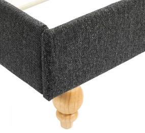 Cama com LED e colchão 90x200 cm serapilheira cinzento-escuro