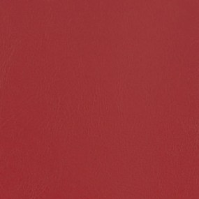 Poltrona com apoio de pés couro artificial vermelho-tinto