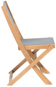 Conjunto de 2 cadeiras de jardim dobráveis em madeira de acácia clara CESANA Beliani