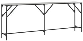 Mesa consola 200x29x75 cm derivados de madeira cinzento sonoma