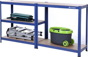 Estantes para cargas pesadas 150 x 75 x 30 cm 650 kg azul