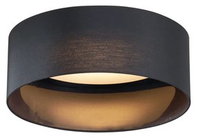 Plafon moderno preto transparente 40cm incl. LED regulável em 3 níveis - Sue
