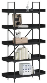 Estante c/ 5 prateleiras 100x33x180,5cm derivados madeira preto