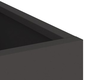 Vaso de Jardim Preto 32 x 32 x 40 cm Aço laminado a frio