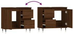 Móvel de Lavatório Eloa de 60cm - Nogueira - Design Nórdico