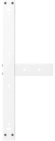Pés para mesa de centro em forma de T, 2 peças, branco, 70x25x(30-31)