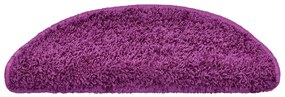 Tapetes de escada 30 pcs 65x21x4 cm violeta