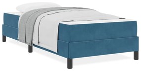 Cama box spring com colchão Azul Escuro 90 x 190 cm Veludo