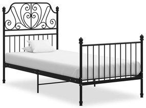 Estrutura de cama 90x200 cm metal preto