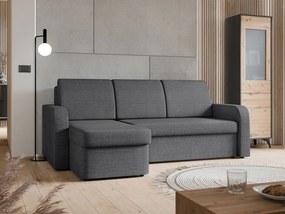 Sofá de canto Rome 106, Cama com arrumação, 210x153x85cm, 104.3 kg, Pernas: Plástico