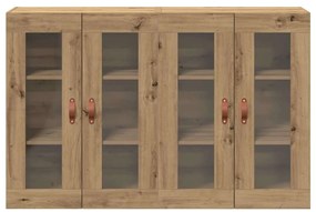 Armários de parede 2 pcs Carvalho Artesanal 69,5 x 34 x 90 cm em Madei