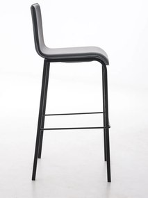 Banco de bar Avola em couro sintético 43 x 103 x 51 cm Preto