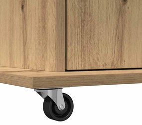 Pódio Lectern vidaXL com Rodas em Madeira de Carvalho