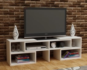 Móvel de TV Dobrável "Care" - 136,8x40x29,5 cm - Branco - Design Moder