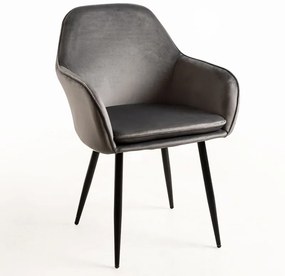 Cadeira Chic Black - Cinza escuro