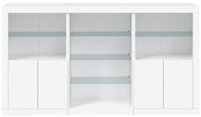 Aparador com luzes LED 181,5x37x100 cm branco