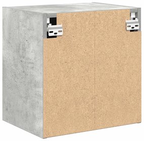 Armário de parede garagem concreto cinza madeira engenheirada