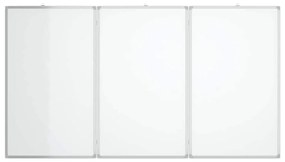 Quadro branco magnético dobrável 180x100x1,7 cm alumínio