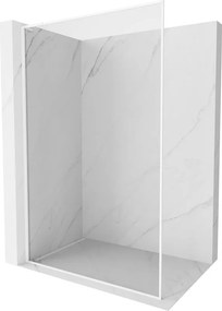 Mexen Kioto-XF L parede de chuveiro Walk-in com moldura 80 x 202 cm, transparente 10 mm, branca - 800-080-174-20-00-XF