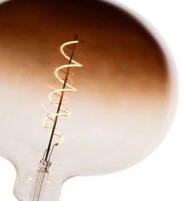 Lâmpadas LED E27 reguláveis G220 castanhas 4,9W 130 lm 1800K