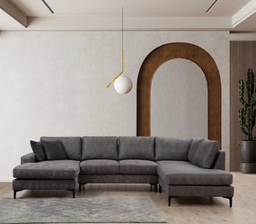 Sofá de Canto Porto Corner – Antracite – 155 cm x 314 cm x 200 cm