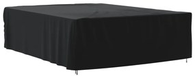 vidaXL Capa para mobiliário de jardim 350x260x90 cm 420D oxford preto