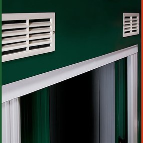 Abrigo de jardim em metal 196x122x180cm verde