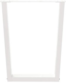 Pernas para mesa de jantar em V, 2 peças, branco, 60x(72-73,3) cm, aço