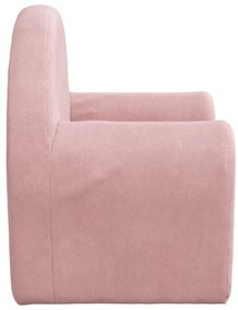 Sofá infantil pelúcia macia rosa
