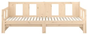 Estrutura sofá-cama de puxar 2x(90x200) cm pinho maciço