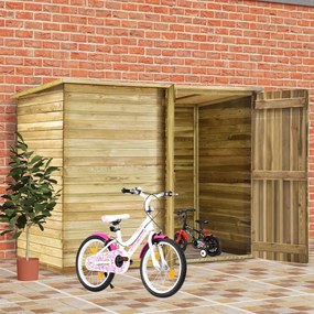 vidaXL Abrigo de jardim p/ bicicletas 232x110x170 cm pinho impregnado
