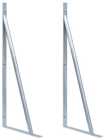 vidaXL Suportes para postes de vedação 2 pcs aço galvanizado