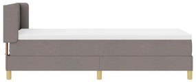 Cama Box com Colchão – Taupe, 80x200 cm, Têxtil