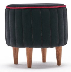 **** Pouffe Lindy – Anthracite &amp; Rosa – 40x40x40 cm

**