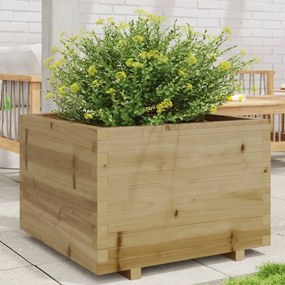 vidaXL Vaso/floreira de jardim 70x70x49,5 cm madeira pinho impregnada