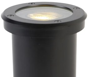Foco de chão exterior moderno preto ajustável IP65 - Delux Moderno
