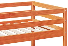Beliche 80x200 cm madeira de pinho maciça castanho cera