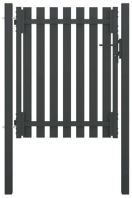 vidaXL Portão de cerca de jardim em aço 100x100 cm antracite