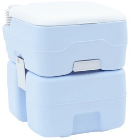 Luz de Casa de Banho Portátil vidaXL Azul e Branca Plástico 20 L