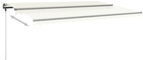 Toldo retrátil manual independente 500x350 cm cor creme