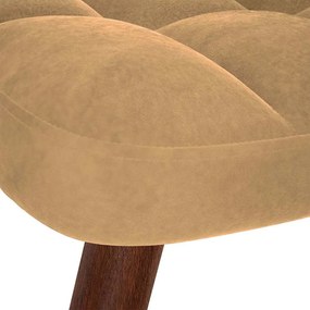 Cadeira de baloiço com banco veludo castanho