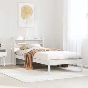 vidaXL Cama sem colchão 90x190 cm madeira de pinho maciça branco