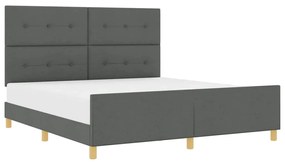 Cama vidaXL Cinza Escuro 180x200 cm em Tecido