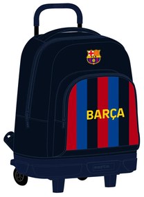 Mochila Escolar com Rodas F.c. Barcelona Grená Azul Marinho (33 X 45 X 22 cm)